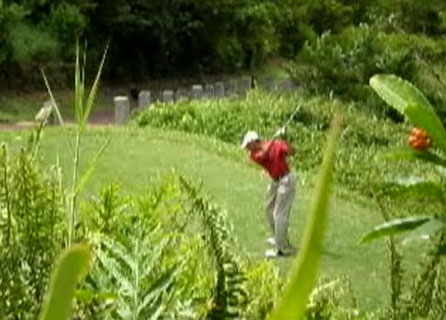 Obama playing golf - Hawaii vacation