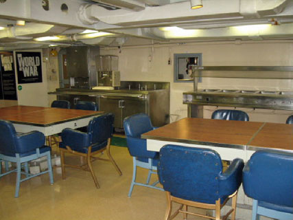 Battleship Missouri wardroom mess
