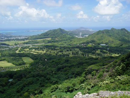 Pali Lookout view