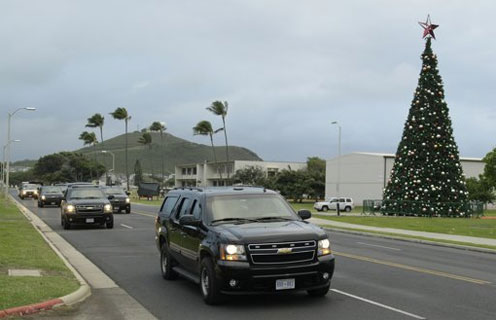 Obama motorcade