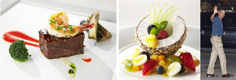 short ribs and the coconut dessert Alan Wong's restaurant short ribs