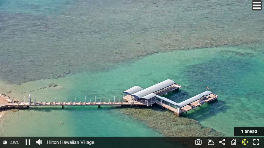 fishing pier in Waikiki - live webcam